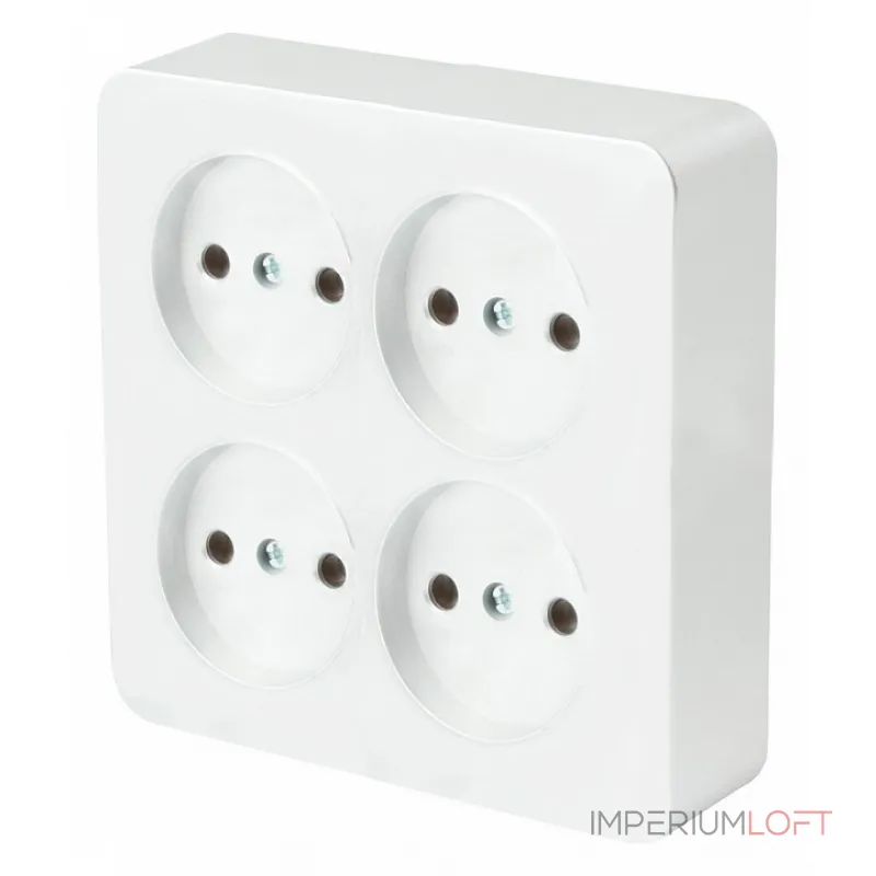 Розетка четверная без заземления Stekker София 49309 от ImperiumLoft