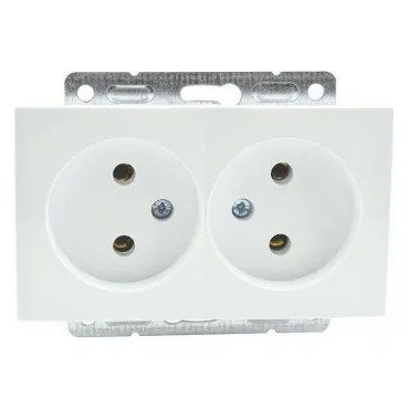 Розетка двойная без рамки Mono Electric Despina / Larissa 500-000105-121 Розетка двойная без рамки Mono Electric Despina / Larissa 500-000105-121