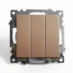 Выключатель трехклавишный без рамки Stekker Катрин 49174 от ImperiumLoft