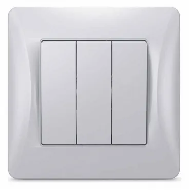 Выключатель трехклавишный без рамки Gusi Electric UGRA С11В3-004