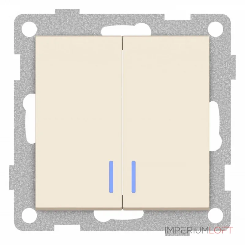 Выключатель двухклавишный с подсветкой без рамки Gusi Electric UGRA С11В28-003 от ImperiumLoft Выключатель двухклавишный с подсветкой без рамки Gusi Electric UGRA С11В28-003 от ImperiumLoft