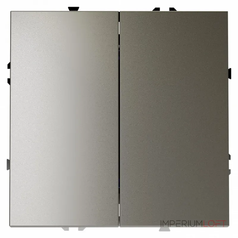 Проходной переключатель встраиваемый S70 двухклавишный 10А (шелк) Voltum VLS020304