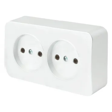 Розетка двойная без заземления Stekker София 49303 Розетка двойная без заземления Stekker София 49303