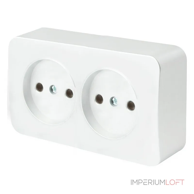 Розетка двойная без заземления Stekker София 49303 от ImperiumLoft