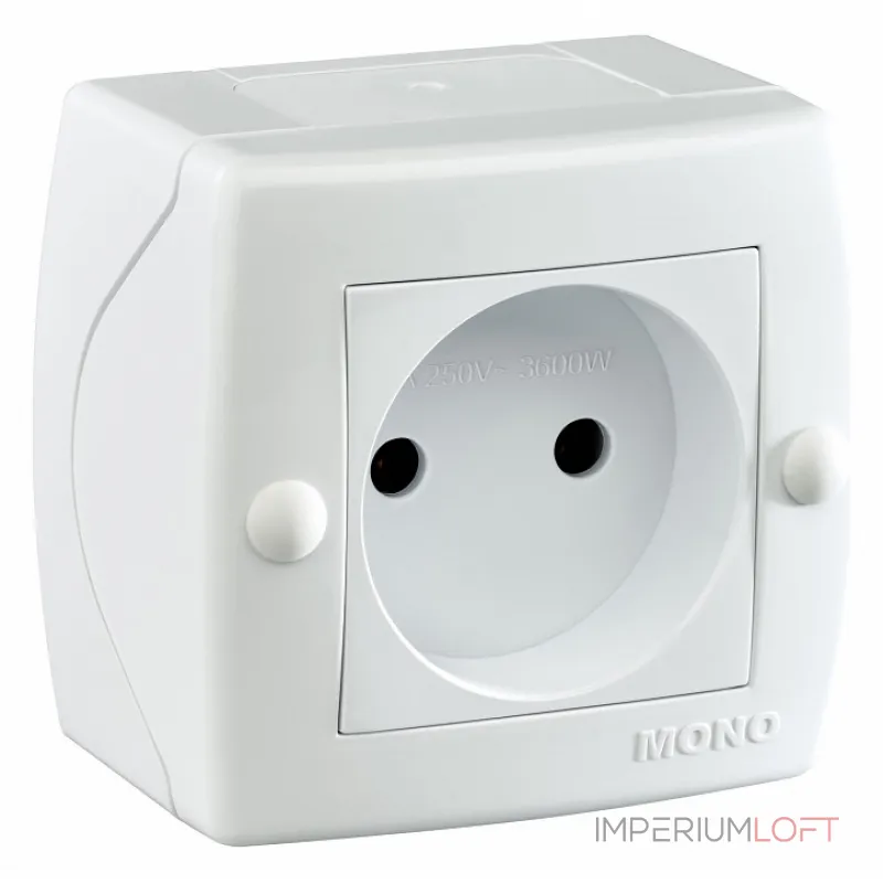 Розетка без заземления Mono Electric Octans IP20 104-010106-116 от ImperiumLoft