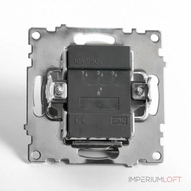 Выключатель трехклавишный без рамки Stekker Катрин 49174 от ImperiumLoft