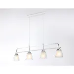 Светильник подвесной TR303242/4 WH/CH/CL/FR белый/хром/прозрачный/белый матовый E27*4 max 60W 870*120*780 от ImperiumLoft