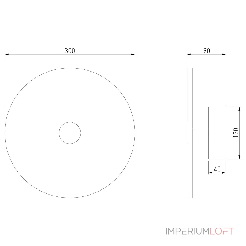 Накладной светильник Eurosvet Thasos 40341 LED черный от ImperiumLoft