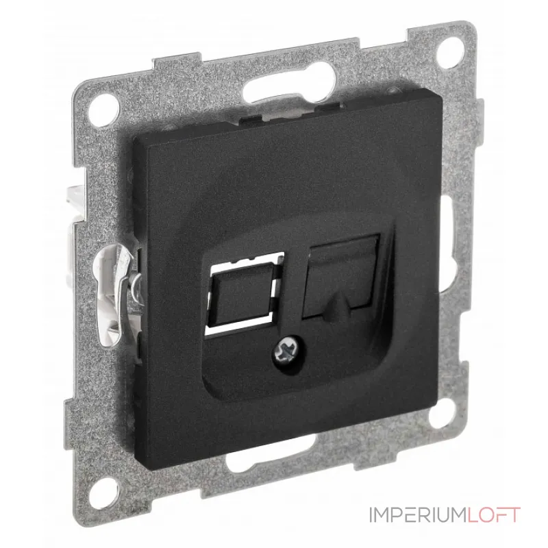 Розетка телефонная RJ-12 без рамки Gusi Electric BRAVO С10Т1-010 от ImperiumLoft