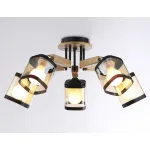 Подвесная люстра TR9529/5 BK/GD/TI черный/золото/янтарь E27*5 max 40W D670*260 от NovaLamp