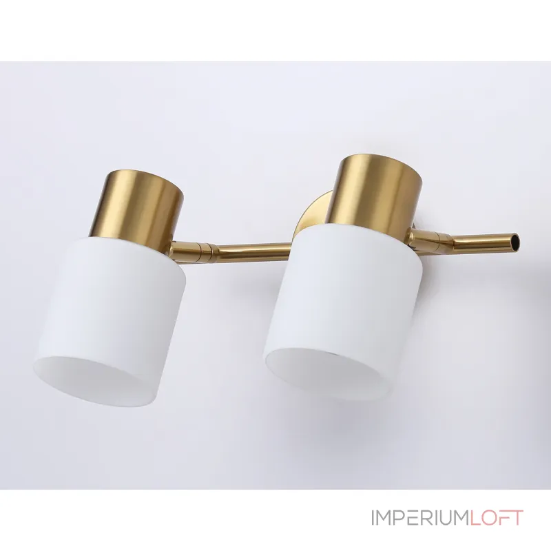 Настенно-потолочный спот TR3969/2 BS/FR латунь/белый матовый E27*2 max 40W 260*80*210 от NovaLamp