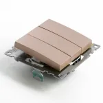 Выключатель трехклавишный без рамки Stekker Катрин 49174 от ImperiumLoft