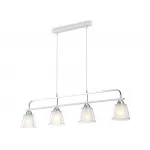 Светильник подвесной TR303242/4 WH/CH/CL/FR белый/хром/прозрачный/белый матовый E27*4 max 60W 870*120*780 от ImperiumLoft