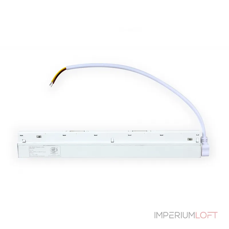 Блок питания внутренний с вводом питания для шинопровода Magnetic GL3652 WH белый IP20 200W 48V 260*45*23 от NovaLamp Блок питания внутренний с вводом питания для шинопровода Magnetic GL3652 WH белый IP20 200W 48V 260*45*23 от NovaLamp