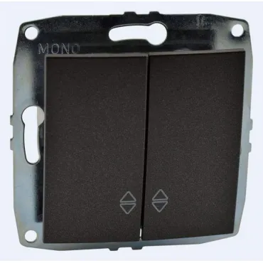 Выключатель проходной двухклавишный без рамки Mono Electric Despina / Larissa 500-002023-111
