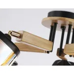 Подвесная люстра TR9529/5 BK/GD/TI черный/золото/янтарь E27*5 max 40W D670*260 от NovaLamp