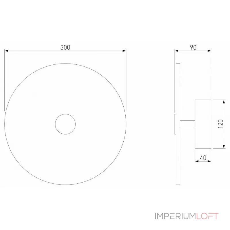 Накладной светильник Eurosvet Thasos 40341 LED черный от ImperiumLoft
