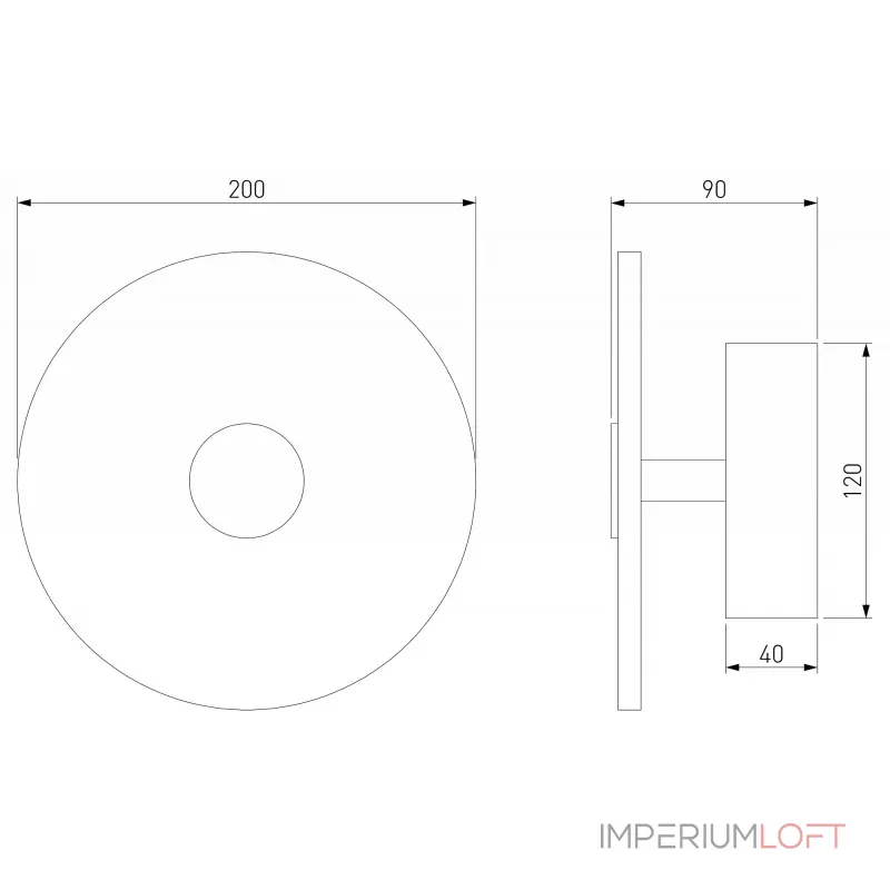 Накладной светильник Eurosvet Thasos 40340 LED черный от ImperiumLoft