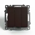 Выключатель трехклавишный без рамки Stekker Катрин 49175 от ImperiumLoft