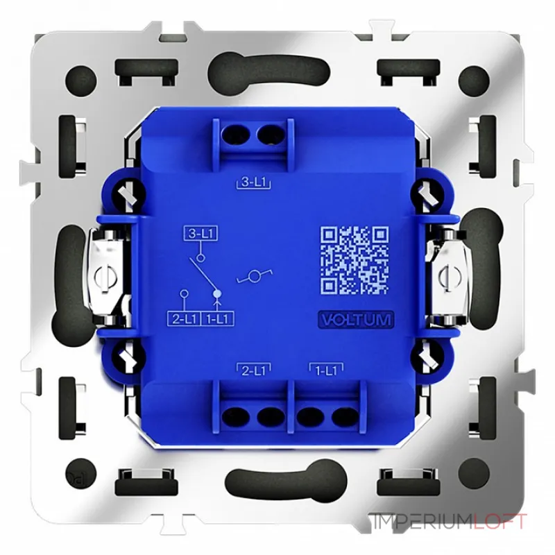 Проходной переключатель встраиваемый S70 одноклавишный 10А (титан) Voltum VLS010306
