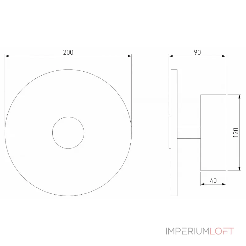 Накладной светильник Eurosvet Thasos 40340 LED черный от ImperiumLoft