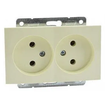 Розетка двойная без рамки Mono Electric Despina / Larissa 500-001705-121