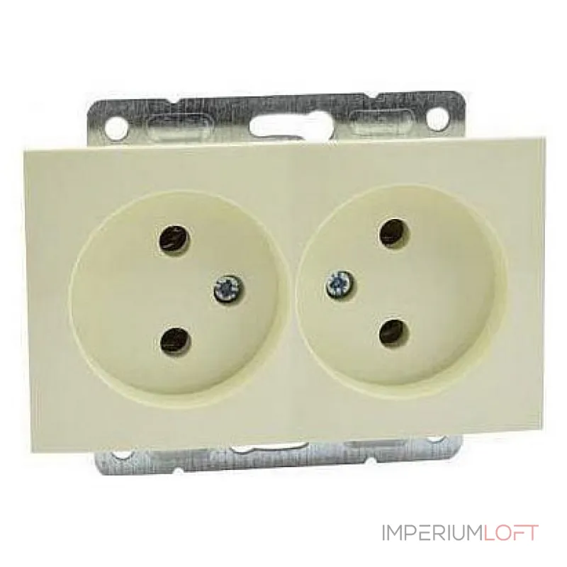 Розетка двойная без рамки Mono Electric Despina / Larissa 500-001705-121 от ImperiumLoft