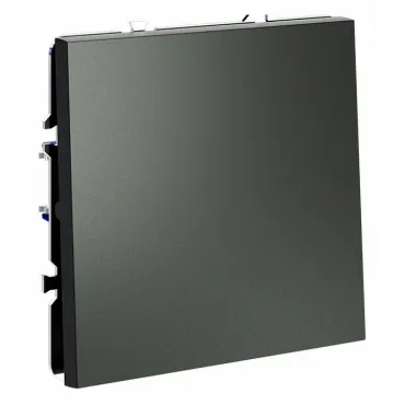 Проходной переключатель встраиваемый S70 одноклавишный 10А (титан) Voltum VLS010306