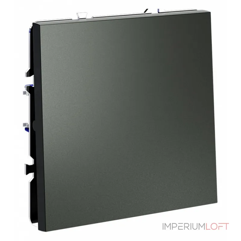 Проходной переключатель встраиваемый S70 одноклавишный 10А (титан) Voltum VLS010306