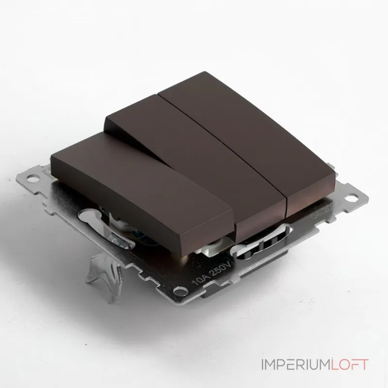 Выключатель трехклавишный без рамки Stekker Катрин 49175 от ImperiumLoft