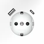 Розетка с заземлением и со шторкой и 2хUSB type A и C без рамки Voltum S70 VLS040502 от ImperiumLoft