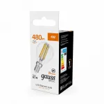 Лампа светодиодная Gauss E14 4Вт 3000K 50512142 от ImperiumLoft