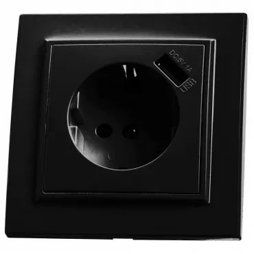 Розетка с заземлением и со шторками и USB Stekker Эрна 39480 Розетка с заземлением и со шторками и USB Stekker Эрна 39480