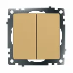 Выключатель двухклавишный без рамки Stekker Катрин 49216 от ImperiumLoft