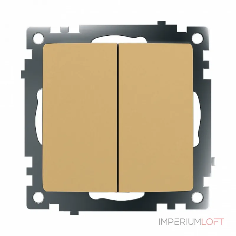 Выключатель двухклавишный без рамки Stekker Катрин 49216 от ImperiumLoft Выключатель двухклавишный без рамки Stekker Катрин 49216 от ImperiumLoft