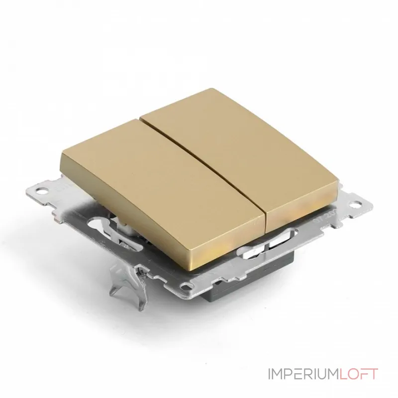 Выключатель двухклавишный без рамки Stekker Катрин 49216 от ImperiumLoft Выключатель двухклавишный без рамки Stekker Катрин 49216 от ImperiumLoft