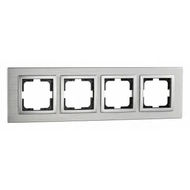 Рамка на 4 поста Mono Electric Style Aluminium 107-800000-163 Рамка на 4 поста Mono Electric Style Aluminium 107-800000-163