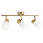 Настенно-потолочный спот TR3972/3 BS/FR латунь/белый матовый E27*3 max 40W 460*80*140 от NovaLamp