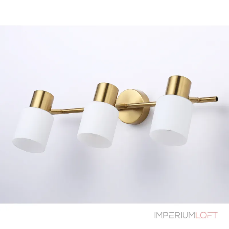 Настенно-потолочный спот TR3972/3 BS/FR латунь/белый матовый E27*3 max 40W 460*80*140 от NovaLamp