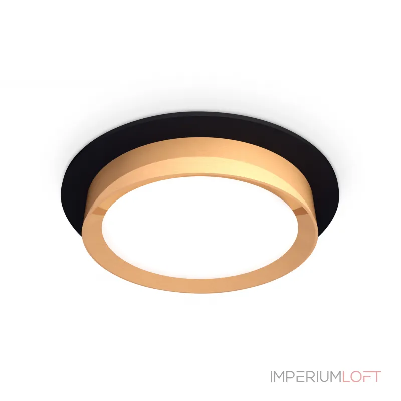 Комплект встраиваемого светильника XC8051005 SBK/PYG черный песок/золото желтое полированное GX53 (C8051, N8124) от NovaLamp