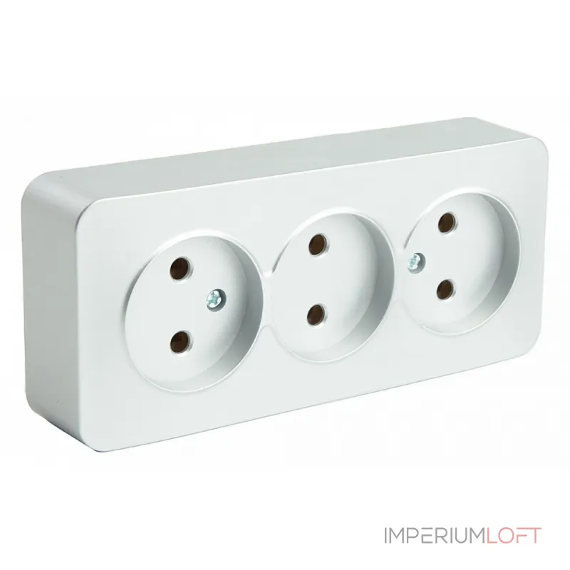 Розетка тройная без заземления Stekker София 49329 от ImperiumLoft