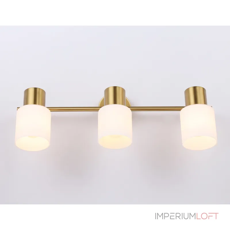 Настенно-потолочный спот TR3972/3 BS/FR латунь/белый матовый E27*3 max 40W 460*80*140 от NovaLamp
