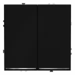 Проходной переключатель встраиваемый S70 двухклавишный с подсветкой 10А (черный матовый) Voltum VLS020408