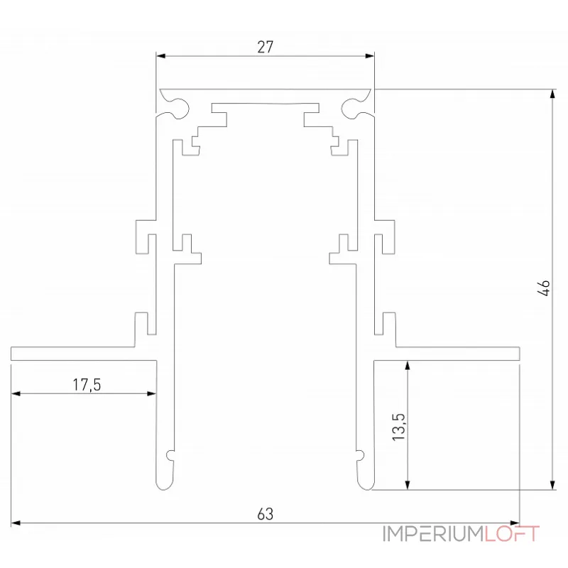 Трек встраиваемый Elektrostandard Slim Magnetic a067497 от ImperiumLoft
