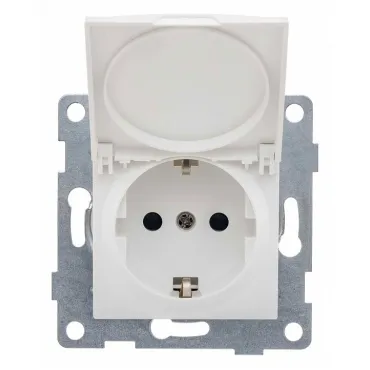Розетка с заземлением и со шторкой без рамки с крышкой Gusi Electric UGRA С11Р91-001 Розетка с заземлением и со шторкой без рамки с крышкой Gusi Electric UGRA С11Р91-001