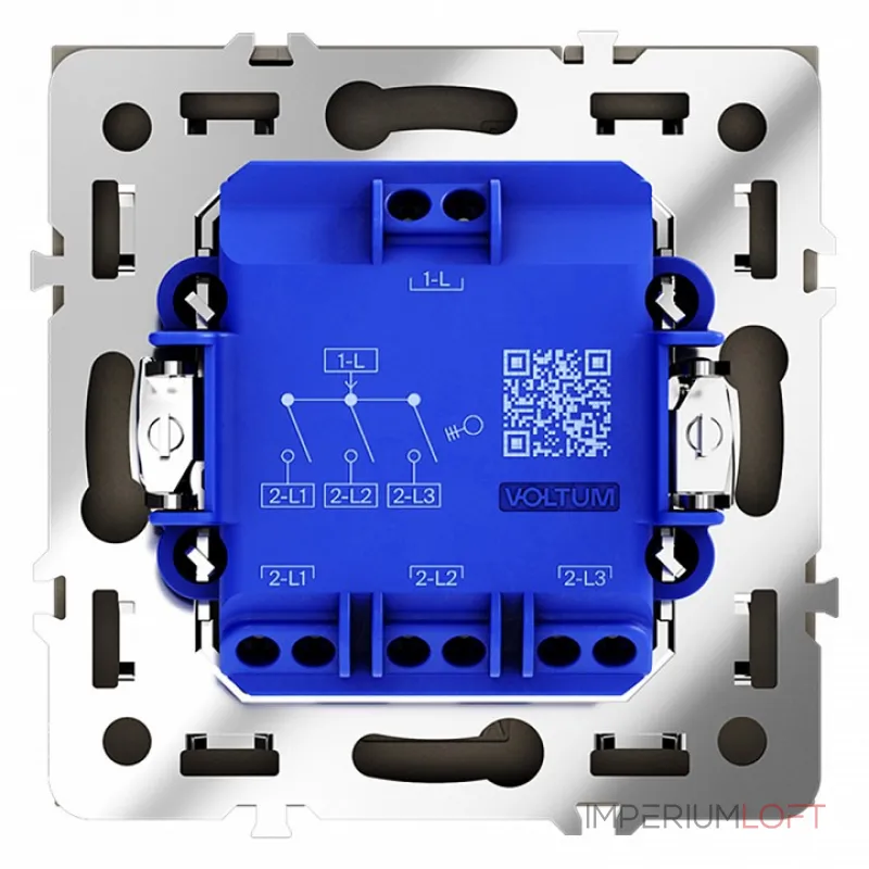 Выключатель трехклавишный без рамки Voltum S70 VLS030108 от ImperiumLoft