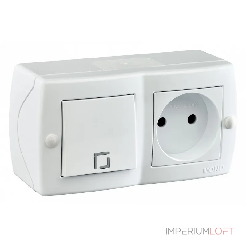 Блок с розеткой и выключателем Mono Electric Octans IP20 104-010101-185 от ImperiumLoft Блок с розеткой и выключателем Mono Electric Octans IP20 104-010101-185 от ImperiumLoft