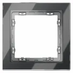 Рамка стеклянная S70 на 1 пост (графит стекло) Voltum VLS110107