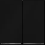 Проходной переключатель встраиваемый S70 двухклавишный с подсветкой 10А (черный матовый) Voltum VLS020408