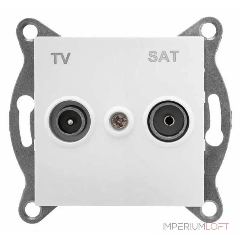 ТВ-розетка и SAT-розетка оконечная без рамки Gusi Electric UGRA С11ТS1-001 от ImperiumLoft